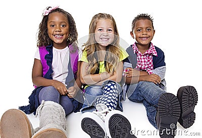 Diverse group of school kids Stock Photo