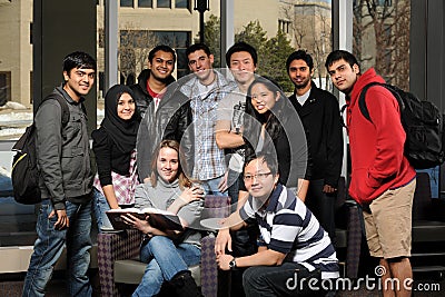 Diverse Group of Students Stock Photo