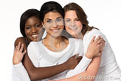 Diverse group of women smiling Stock Photo