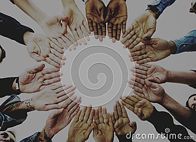 Diverse P eople Hands Together Partnership Stock Photo