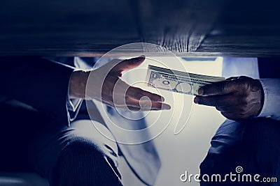 Diverse people crime shoot with money Stock Photo