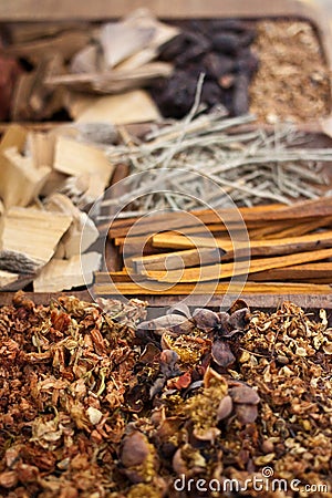 Diverse spices in Asia Stock Photo