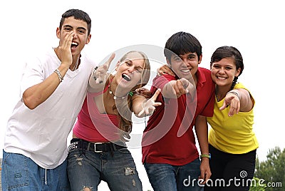 diverse teens youth teenagers Stock Photo