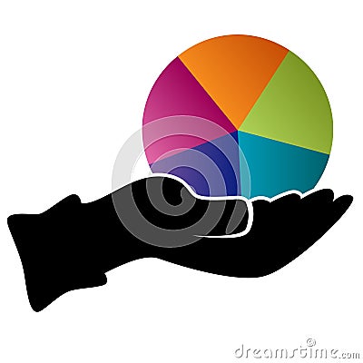 Diversification Business Pie Chart Vector Illustration