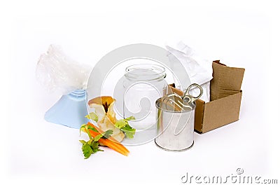 Diversified harvest on whi Stock Photo