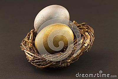 Diversified Nest Eggs Stock Photo