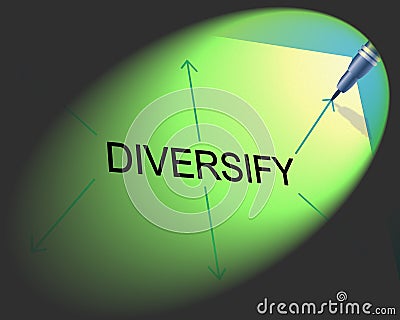 Diversify Diversity Indicates Mixed Bag And Variance Stock Photo