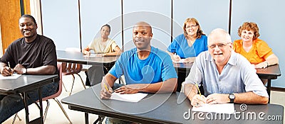 Diversity in Adult Education - Banner Stock Photo