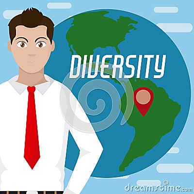 Diversity around the world Vector Illustration