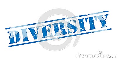 Diversity blue stamp Stock Photo