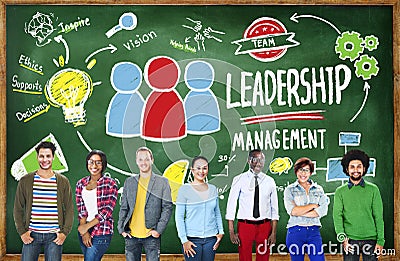 Diversity Casual People Leadership Management Team Stock Photo