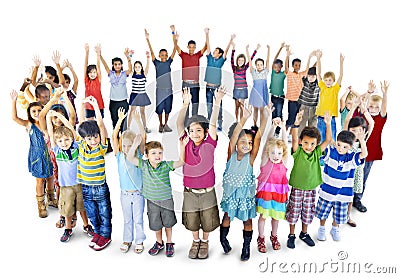 Diversity Childhood Children Happiness Innocence Friendship Concept Stock Photo