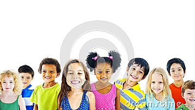 Diversity Children Friendship Innocence Smiling Concept Stock Photo