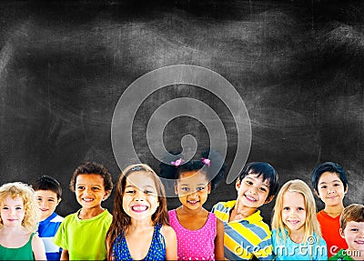 Diversity Children Friendship Innocence Smiling Concept Stock Photo