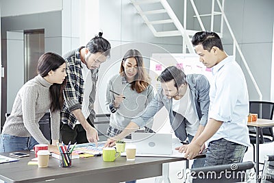 Diversity Creative Design Collaboration Team Meeting Communication with Business Partners Teamwork Working Together in Conference Stock Photo