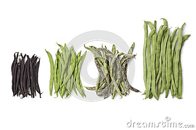 Diversity of fresh beans Stock Photo