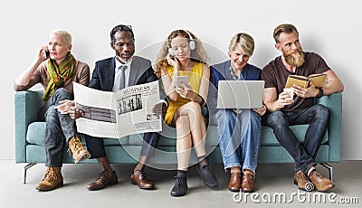 Diversity Group of People Lifestyle Communication Concept Stock Photo