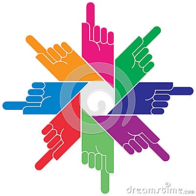 Diversity hands Vector Illustration