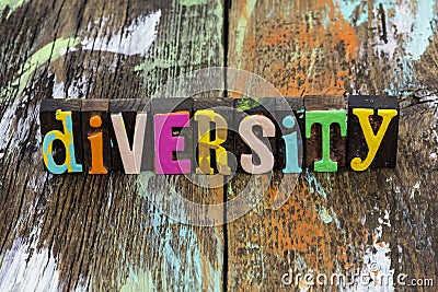 Diversity multi ethnic ethnicity racial difference team work together discrimination Stock Photo