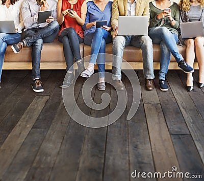 Diversity People Connection Digital Devices Browsing Concept Stock Photo