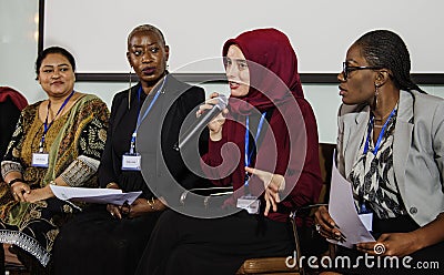 Diversity People Represent International Conference Partnership Stock Photo