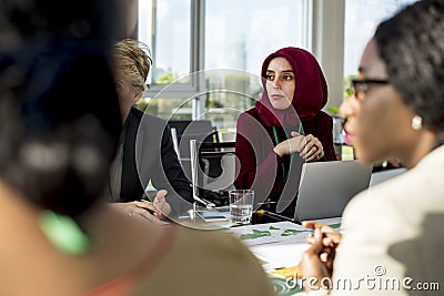 Diversity People Talk International Conference Partnership Stock Photo