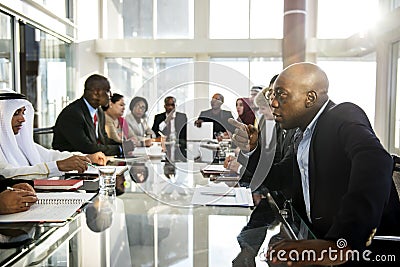 Diversity People Talk International Conference Partnership Stock Photo