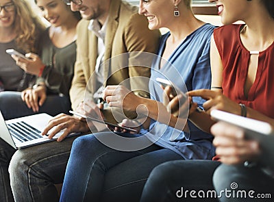 Diversity People Team Connection Technology Networking Concept Stock Photo