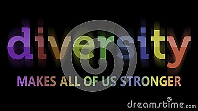 Diversity in rainbow colors Stock Photo