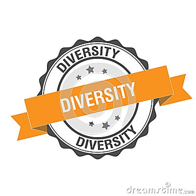 Diversity stamp illustration Vector Illustration