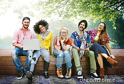Diversity Teenagers Friends Friendship Team Concept Stock Photo