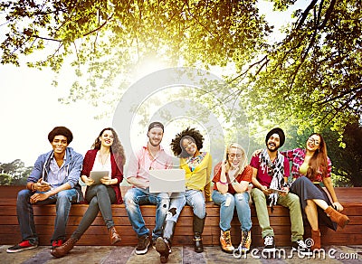 Diversity Teenagers Friends Friendship Team Concept Stock Photo