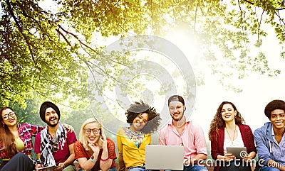 Diversity Teenagers Friends Friendship Team Concept Stock Photo