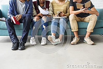 Diversity Teens Hipster Friend Education Concept Stock Photo
