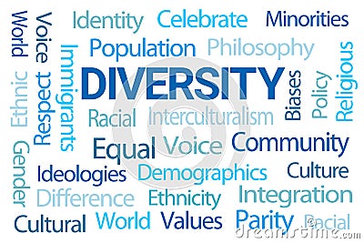 Diversity Word Cloud Stock Photo