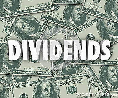 Dividends Earning Money Profits Stock Investments Stock Photo