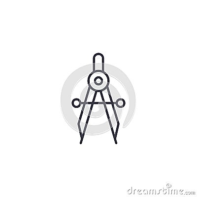 Divider tool linear icon concept. Divider tool line vector sign, symbol, illustration. Vector Illustration