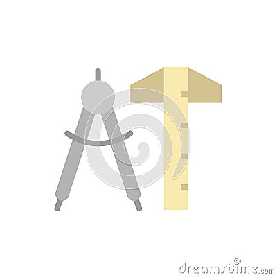 Dividers calipers icon. Simple color vector elements of architecture icons for ui and ux, website or mobile application Stock Photo