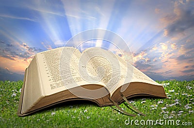 Divine bible spiritual light Stock Photo