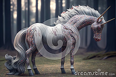 The Divine Equine - Generative AI Cartoon Illustration