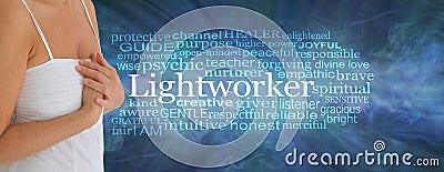 Divine Feminine Lightworker word cloud Stock Photo