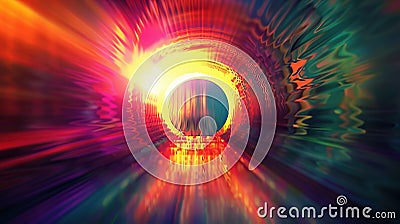 Divine Journey, Abstract Digital Pathway to Enlightenment. Generative Ai Stock Photo
