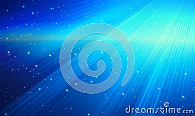 Divine Light in Blue Background Stock Photo
