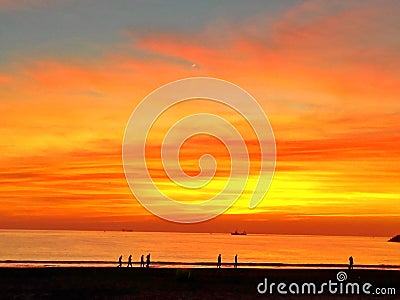 divine sunset in Agadir, Morocco Stock Photo