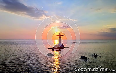 Divine Sunset in Camiguin Stock Photo