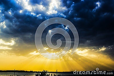 Divine Sunset Stock Photo