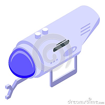 Diving bathyscaphe manipulator icon, isometric style Vector Illustration