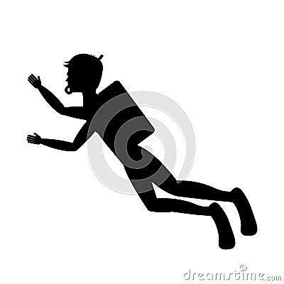 Diving extreme sport icon Vector Illustration