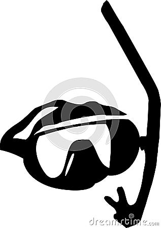Diving goggles and snorkel Stock Photo