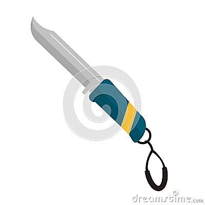 Diving knife tool Vector Illustration